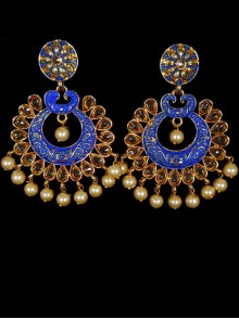 Reverse Ad Earrings With Meenakari Work